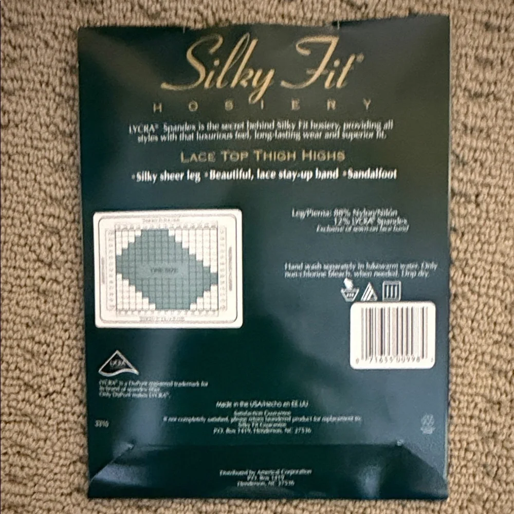 Silky Fit Lace Top Thigh Highs in Bare Beige, NWT, OSFA